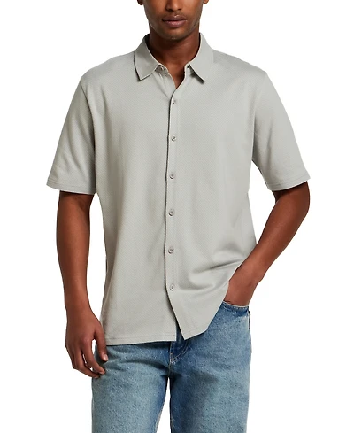 Weatherproof Vintage Men's Twill Short-Sleeve Button Shirt