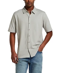 Weatherproof Vintage Men's Twill Short-Sleeve Button Shirt