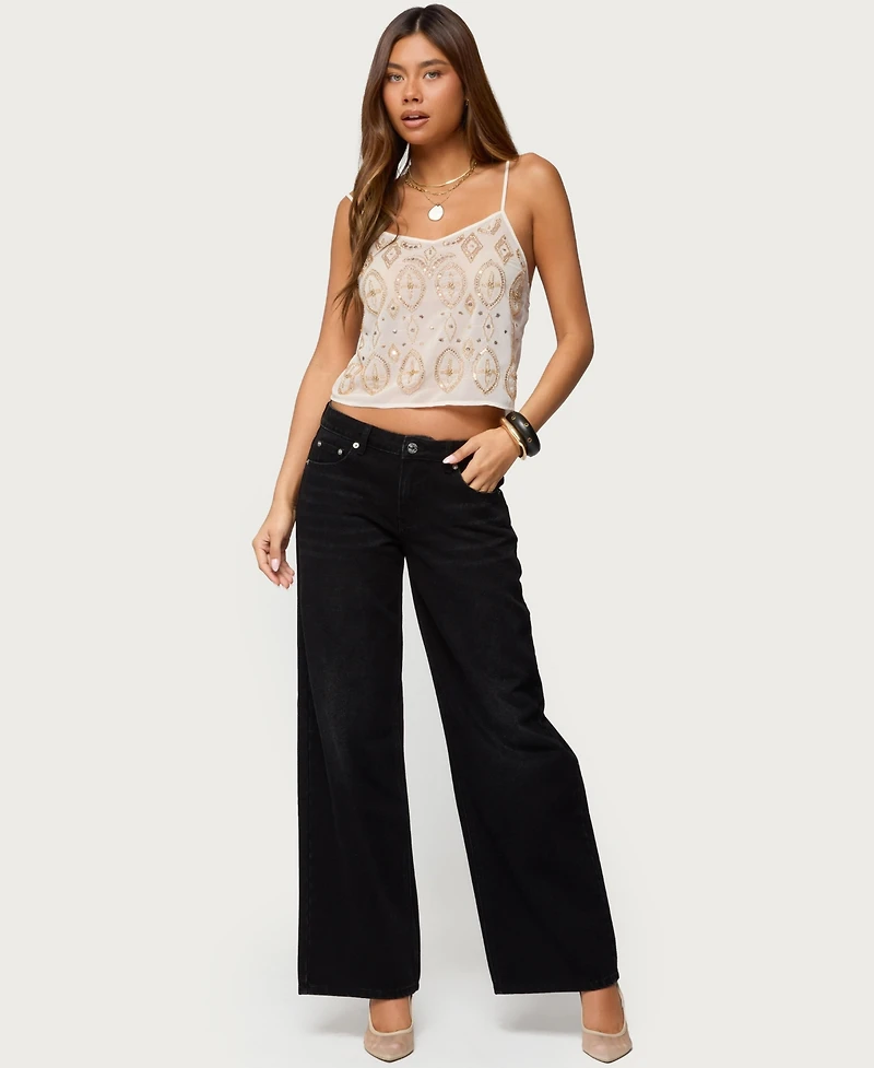 Edikted Women's Kaleesy Beaded Tank Top