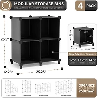 Sorbus -Cube Storage Organizer Cubby Shelf for Closet, Toys, Books, and More Space-Saving Bookshelf for Bedroom, Living Room