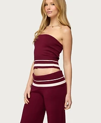 Edikted Women's Kaliya Stripey Strapless Knit Top