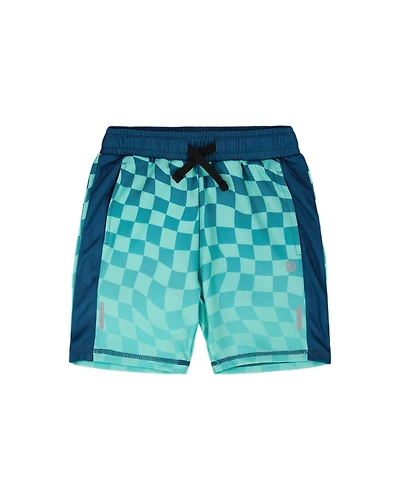 Deux par Boy Athletic Shorts Polyester Printed Checkerboard - Child