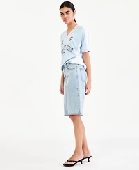 Bar Iii Women's Baggy Denim Shorts, Macy's Exclusive