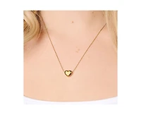 Little Sky Stone Pebble Heart Pendant Necklace