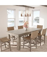 gaomon 71" Dining Table for 6 to 8, Wood Rustic Kitchen with Eadge Trim, Large Rectangular Dinner Room, Home Office, Livin
