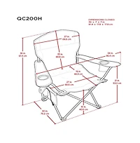 Camp & Go Heated Deluxe Quad Chair