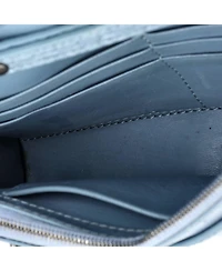 Pre-Owned Balenciaga Hourglass Chain Wallet Embossed Leather