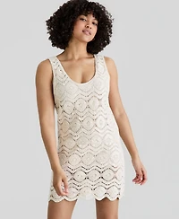 And Now This Women's Sequin Embellished Crochet Mini Dress, Macy's Exclusive