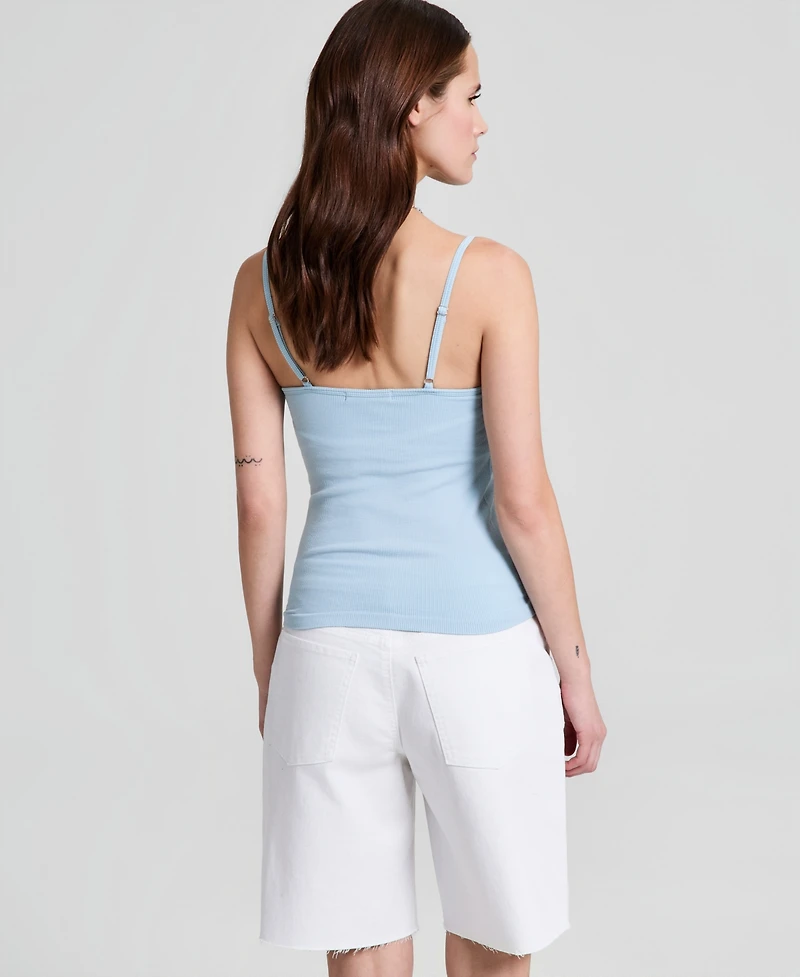 And Now This Women's Seamless Lace-Trim Rib-Knit Tank Top, Macy's Exclusive