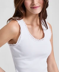 And Now This Women's Crocheted-Trim Ribbed Tank Top, Macy's Exclusive