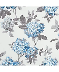 Olivia Gray 100% Polyester 200 Gsm Hydrangea Printed Blackout Grommet Curtain Panel 54" x 84"