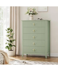 gaomon Dresser for Bedroom with 5 Drawers, 32 in Wide Modern Chest of Drawers with Metal Handle, Dresser Tv Stand