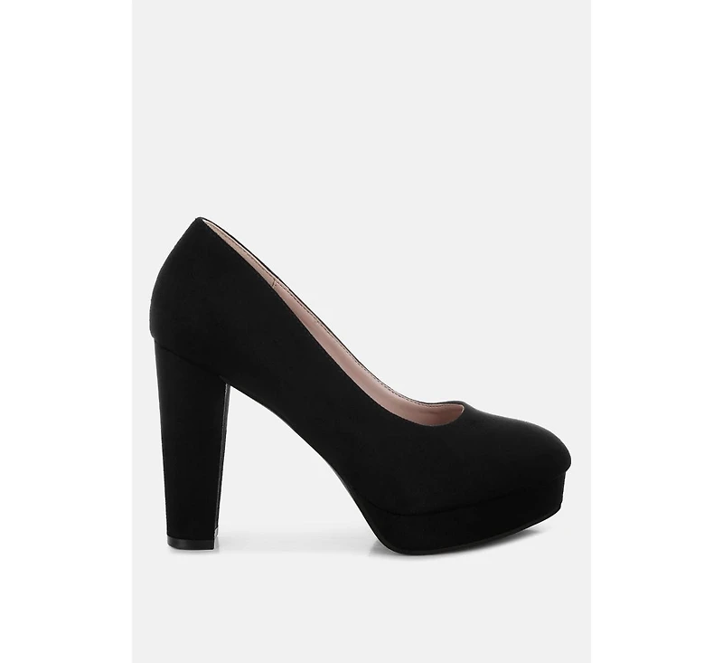 London Rag Womens Olanta Block Heel Pumps