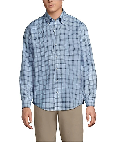 Lands' End Big & Tall Traditional Fit No Iron Twill Shirt