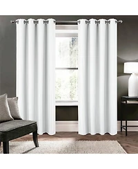 Olivia Gray 100% Polyester 250 Gsm Basket Weave Ian Luxury Jacquard Blackout Grommet Curtain Panel 54" x 90"