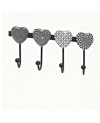 Yigii Wall Mounted Metal Coat Rack with 4 Hooks for Entryway, Bathroom, Kitchen