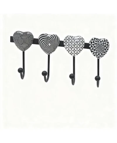 Yigii Wall Mounted Metal Coat Rack With 4 Hooks For Entryway Bathroom Kitchen