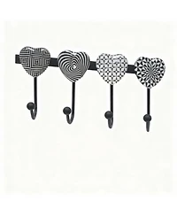 Yigii Wall Mounted Metal Coat Rack With 4 Hooks For Entryway Bathroom Kitchen