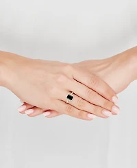 Macy's Swiss Blue Topaz (2-3/4 ct. t.w.) and Diamond Ring 14k Yellow Gold (also available Amethyst Onyx)