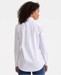 Lands' End Women's No Iron Pinpoint Mens Fit Shirt