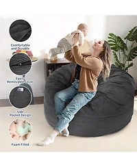 gaomon 2 in 1 Bean Bag Chairs for Adults, Large Bean Bag Chairs, Convertible Floor Cushions for Adults