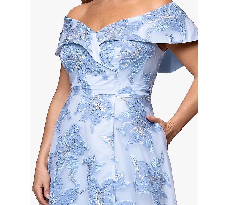 Xscape Plus-Size Sweetheart Off-The-Shoulder Ball Gown