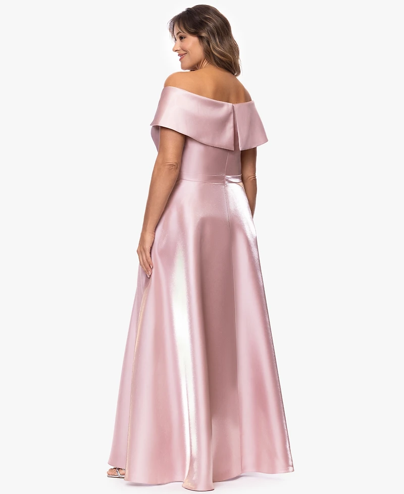 Xscape Plus-Size Sweetheart Off-The-Shoulder Ball Gown