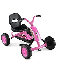 Mecale Go Kart for Kids 4 Wheel with Steering Handlebars and Adjustable