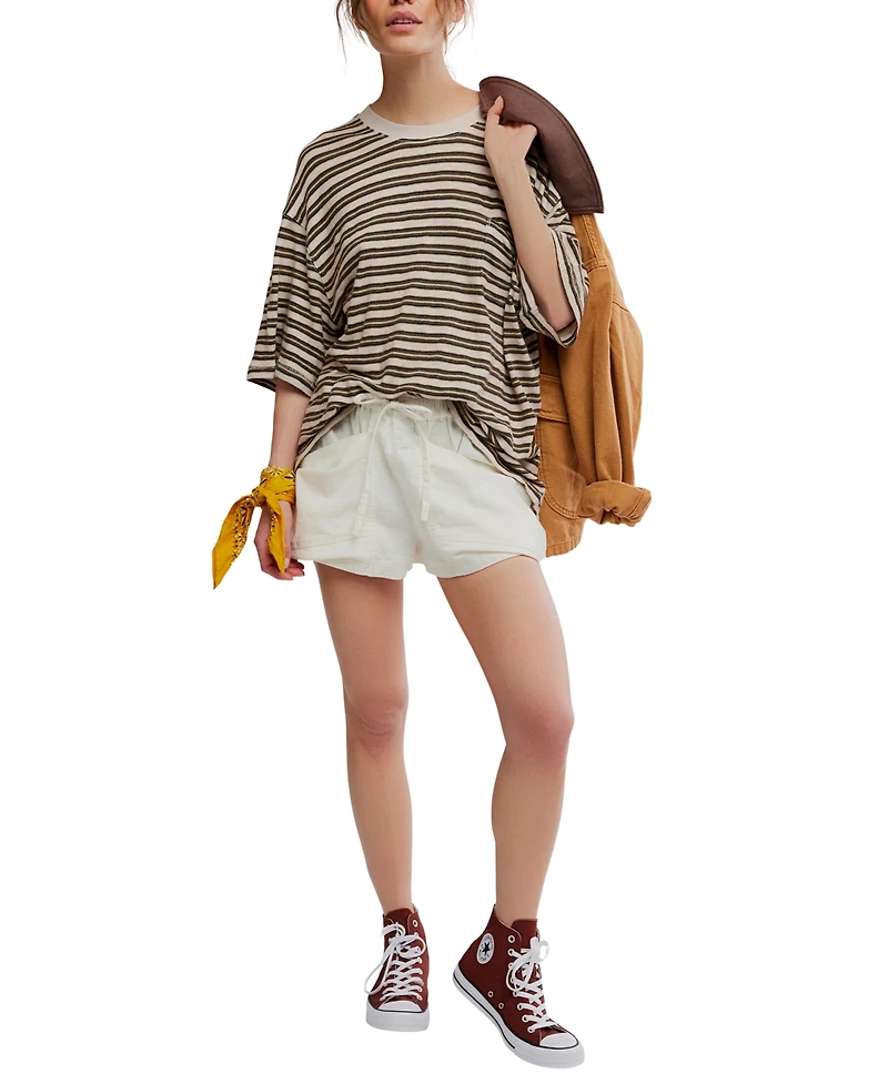 Free People Women's All Love Stripe Pocket Crew Neck T-Shirt