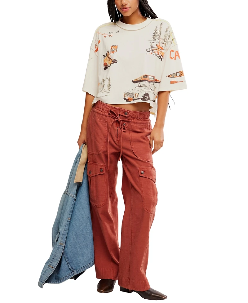 Free People Women's Mountain View Crew Neck Graphic T-Shirt