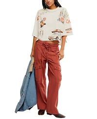 Free People Women's Mountain View Crew Neck Graphic T-Shirt