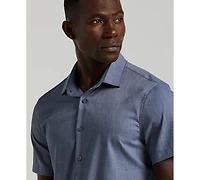 Perry Ellis Men's Slim-Fit Short-Sleeve Shirt