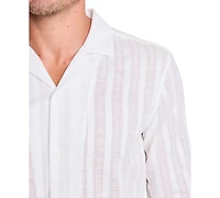 Paisley & Gray Men's Dobby Stripe Camp Collar Shirt