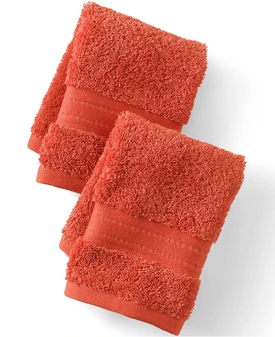 Lands' End Premium Supima Cotton 2-Piece Washcloth Set
