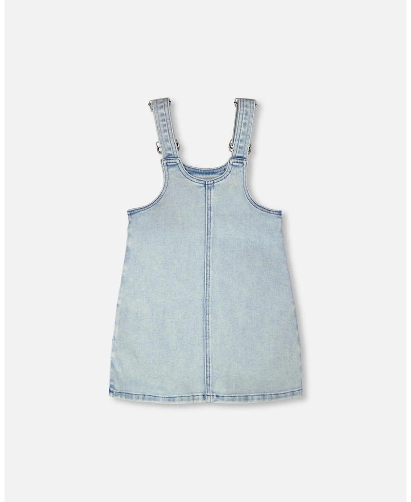 Deux par Girl Light Denim Overall Dress - Child