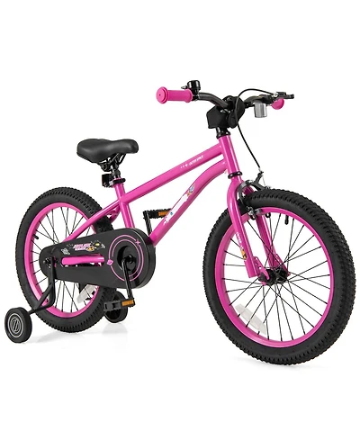 Mecale 18 Inch Kids Bike for 4-8 Years Old Adjustable with Removable Training Wheels