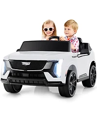 Mecale 24V Ride on Truck 2-Seater Licensed Cadillac with Remote Control-White