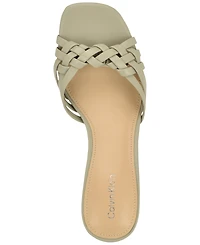 Calvin Klein Women's Wendine Woven Kitten Heel Dress Sandals