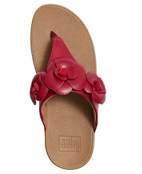 FitFlop Women's Lulu Flower Toe Post Slip-On Sandals