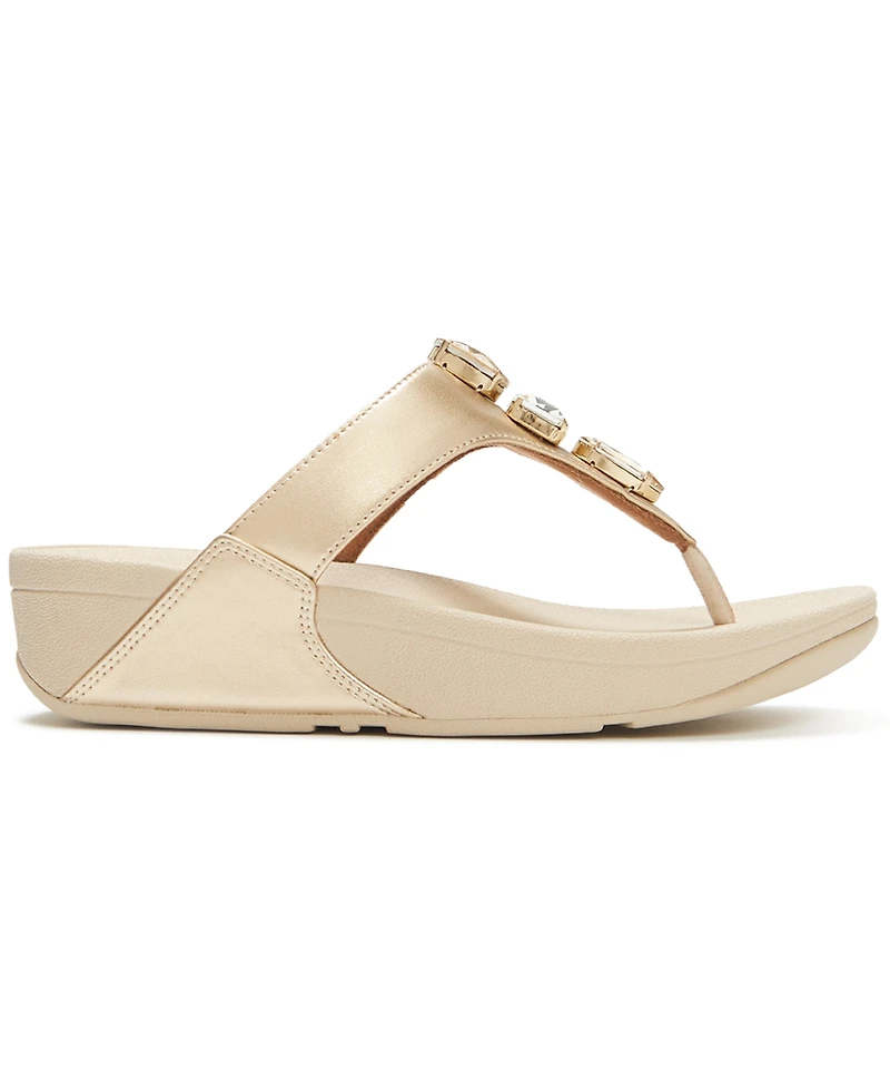 FitFlop Women's Lulu Ultra Jewel Metallic Toe Post Slip-On Sandals