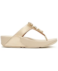 FitFlop Women's Lulu Ultra Jewel Metallic Toe Post Slip-On Sandals