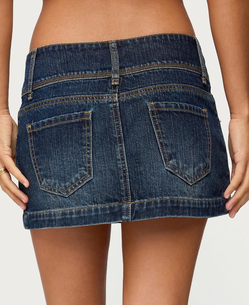Edikted Women's Fatama Denim Mini Skirt