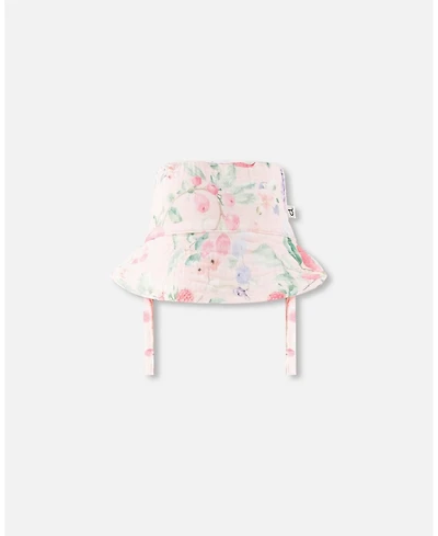 Draft - Deux par Deux Baby Girls Cotton Muslin Hat Printed Berries