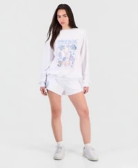 Rebel Veil Juniors Beaded Graphic Print Sweatshirt French Terry Shorts