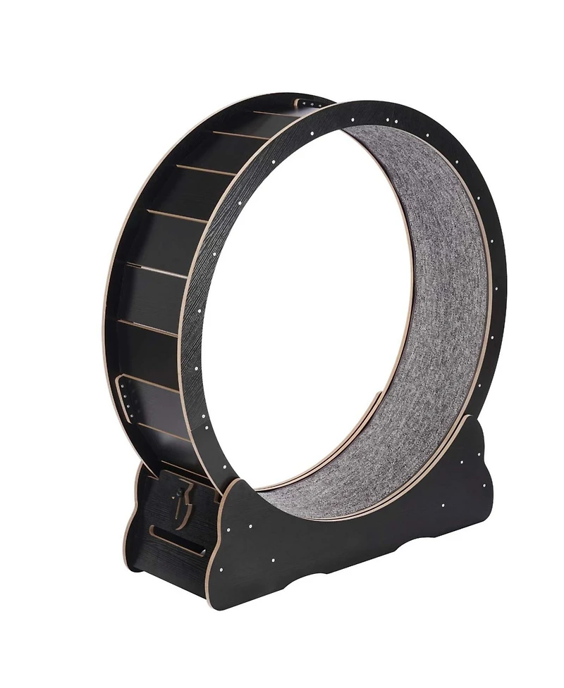 Aostirmotor Large Cat Exercise Wheel: 43.3" Indoor Treadmill in Black