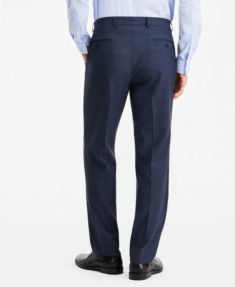 Michael Kors Men's Classic-Fit Wool-Blend Stretch Plaid Suit Separate Pants