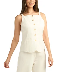 Bcx Women's Button-Front Cami Top