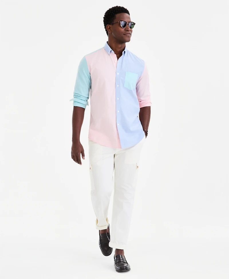 Club Room Men's Long-Sleeve Printed Oxford Shirt, Macy's Exclusive