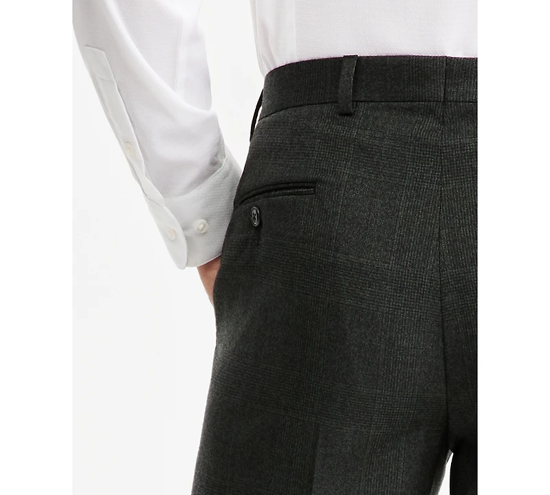 Michael Kors Men's Classic-Fit Wool-Blend Stretch Plaid Suit Separate Pants