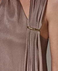 Donna Karan New York Women's Asymmetrical Halter Neck Top